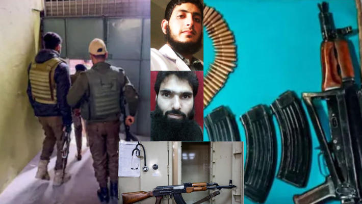 जम्मू-कश्मीर पुलिस ने JeM और AGuH से जुड़े बड़े आतंकी नेटवर्क का भंडाफोड़ किया, 8 गिरफ्तार, 2,900 किलोग्राम विस्फोटक बरामद।