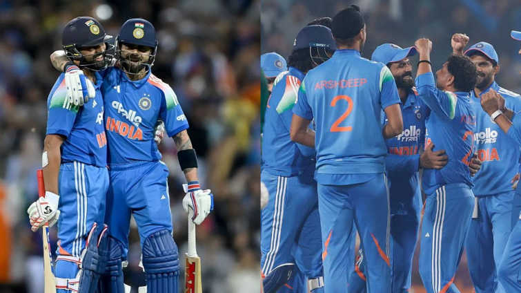 भारत ने पहले वनडे में दक्षिण अफ्रीका को 17 रनों से हराया भारत ने पहले वनडे में दक्षिण अफ्रीका को 17 रनों से हराया
