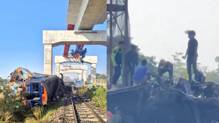 थाईलैंड में क्रेन गिरने से यात्री ट्रेन पटरी से उतरी, 22 लोगों की मौत