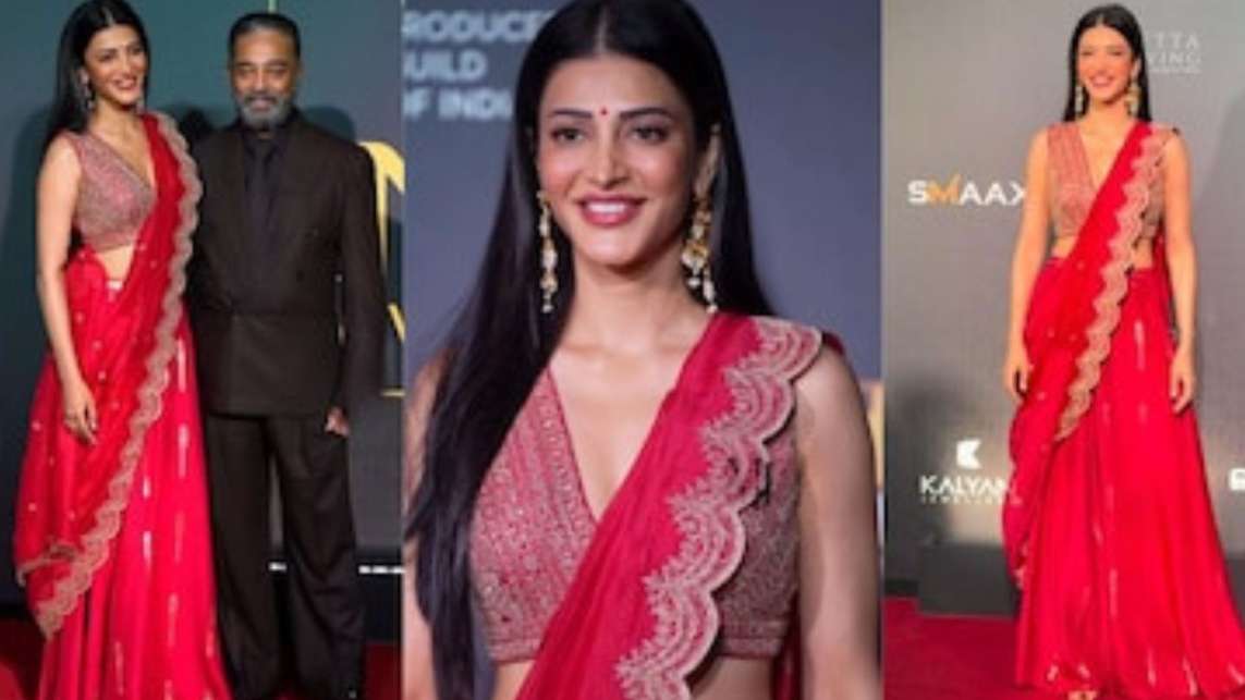 श्रुति हासन की रेड कार्पेट वापसी किफायती ग्लैमर और शाही एलिगेंस का संगम