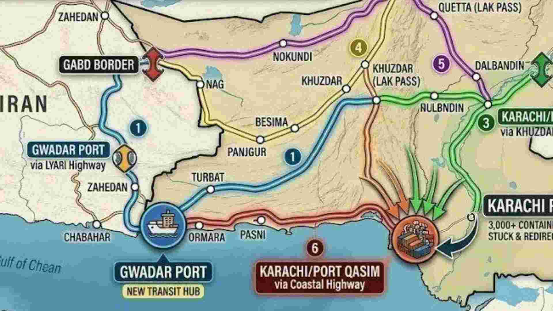 पाकिस्तान ने होर्मुज़ संकट के बीच ईरान के लिए छह स्थलीय मार्ग खोले