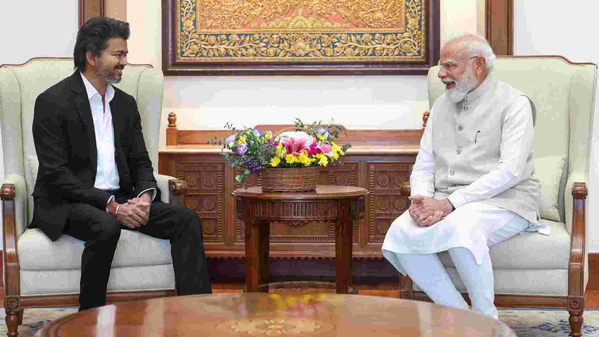 तमिलनाडु के मुख्यमंत्री विजय ने नई दिल्ली में प्रधानमंत्री मोदी से मुलाकात की