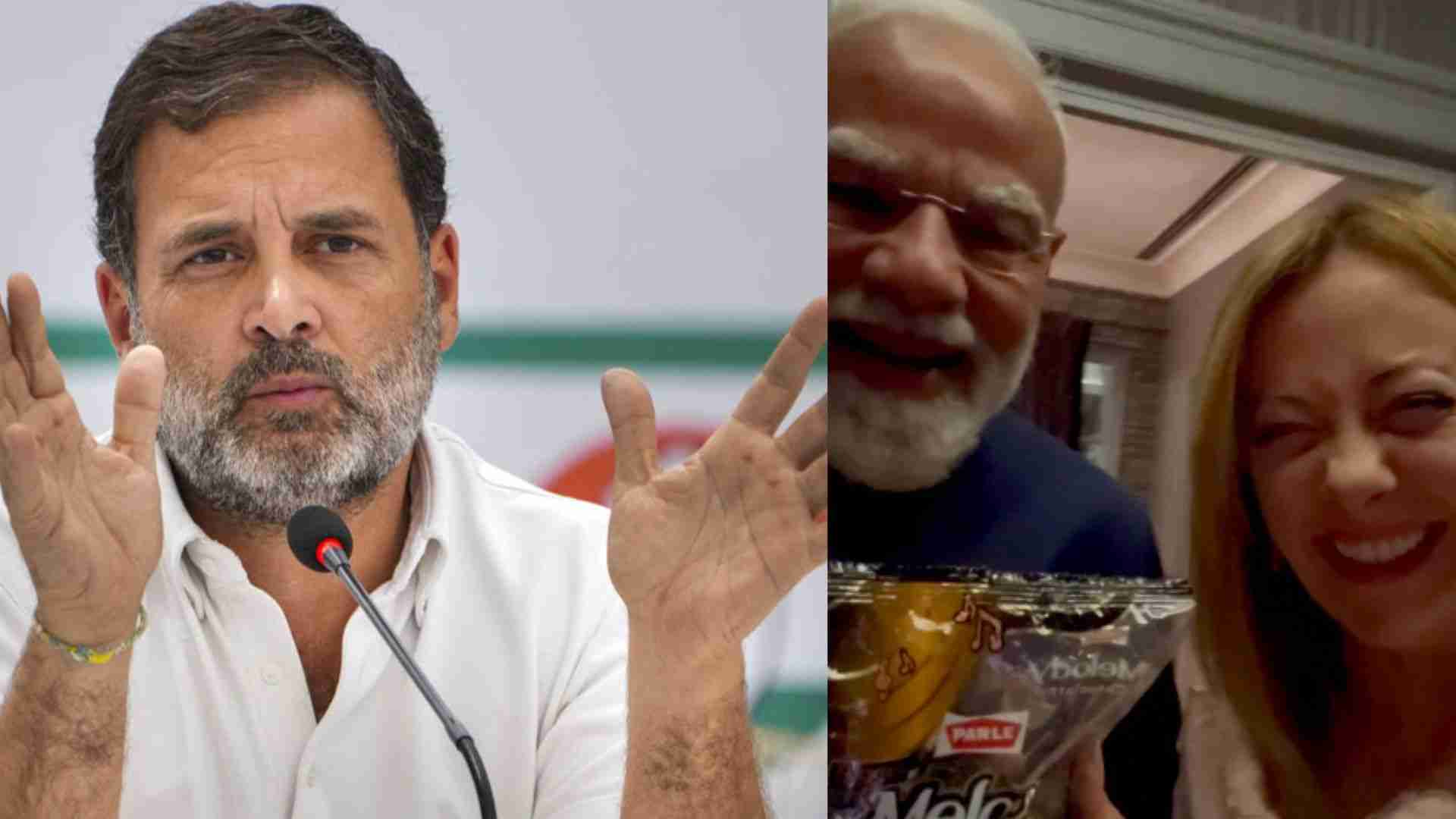 ‘भारत में आर्थिक तूफान, प्रधानमंत्री इटली में टॉफियों में व्यस्त’: राहुल गांधी