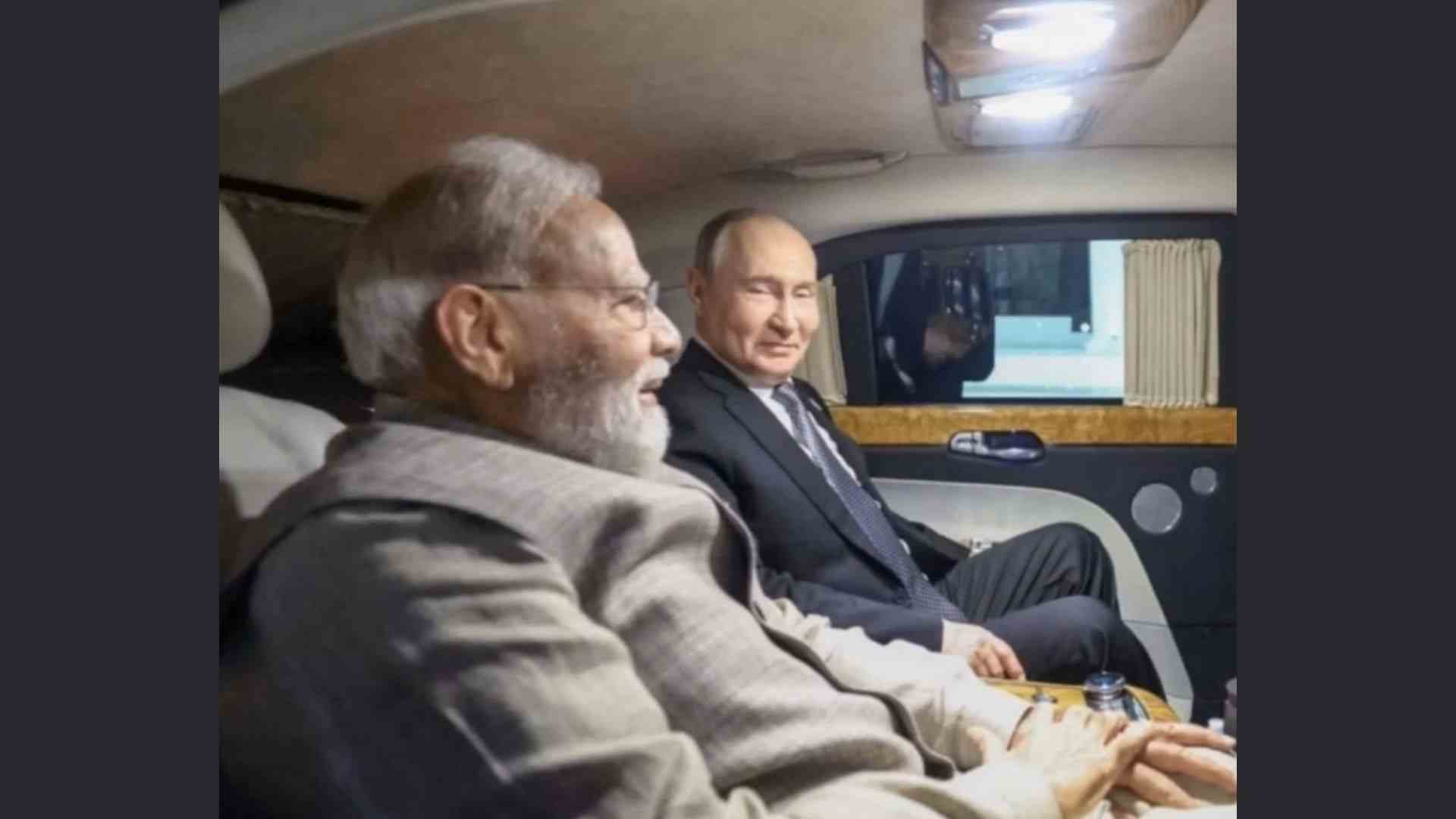 किर्गिस्तान में द्विपक्षीय वार्ता के बाद प्रधानमंत्री मोदी और पुतिन ने एक साथ कार में सफर किया